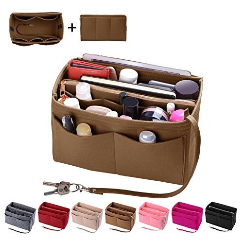 Organizer Handbag purses Tote Felt Bag organizer with zipper On Trend