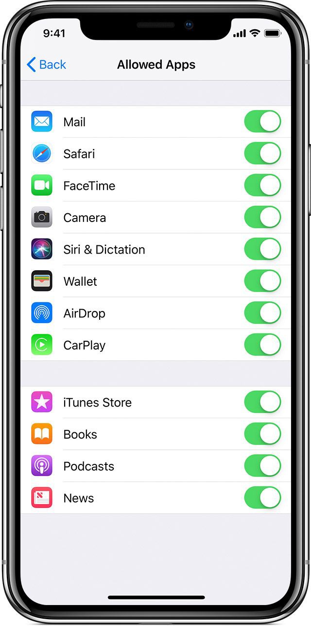 iPhone Restriction Applications