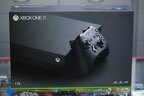 New Xbox One X console box