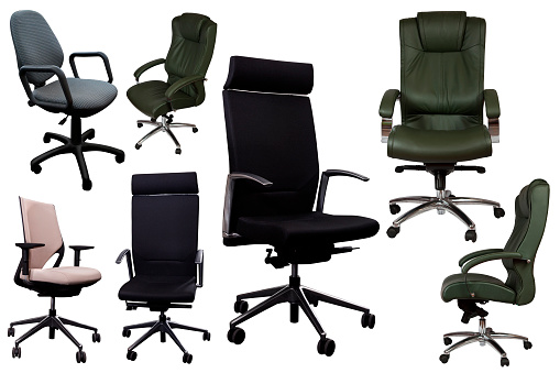 Collection of different ergonomic office